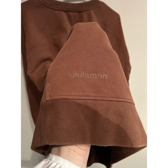 Lululemon Perfectly Oversized Crew Women’s Size 12 Rock Rust Orange Sweater - Picture 5 of 5